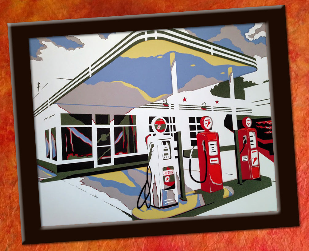 Fill 'Er Up - Original Paper Cut Art