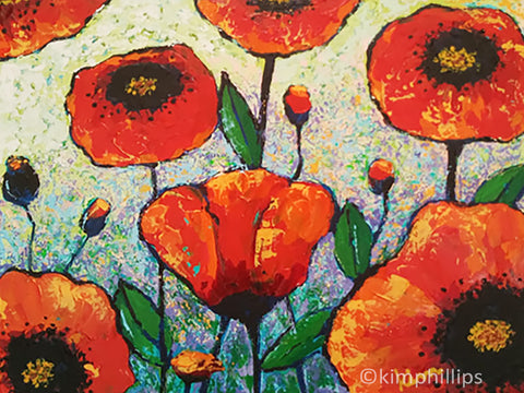 Big Red Poppies - Acrylic Painting