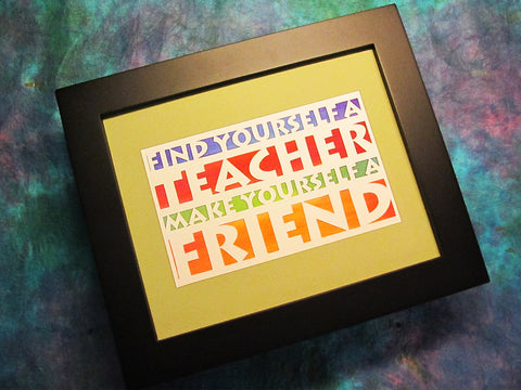 Find a Teacher, Make a Friend 1 - Jewish Papercut Art