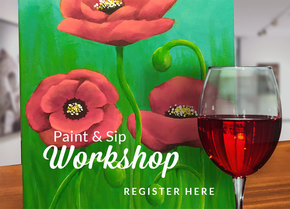 A Paint-and-Sip Workshop: Poppies!