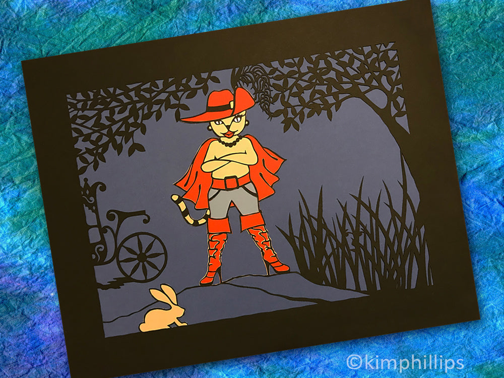 Puss in Boots - Paper Cut Art