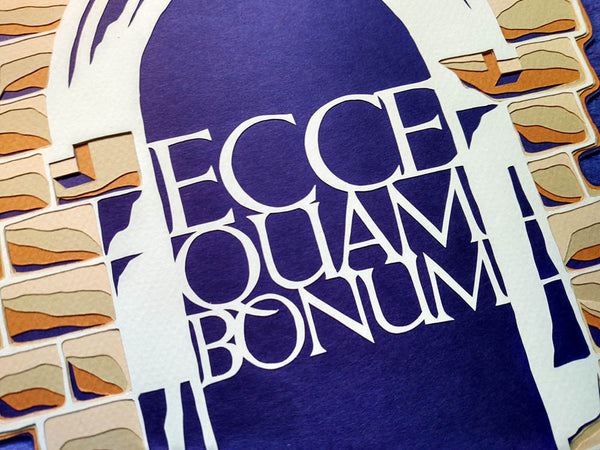 Sewanee Motto "Ecce Quam Bonum" - Paper Cut Art