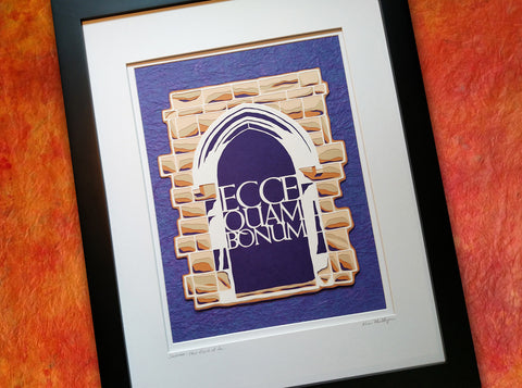 Sewanee Motto "Ecce Quam Bonum" - Paper Cut Art