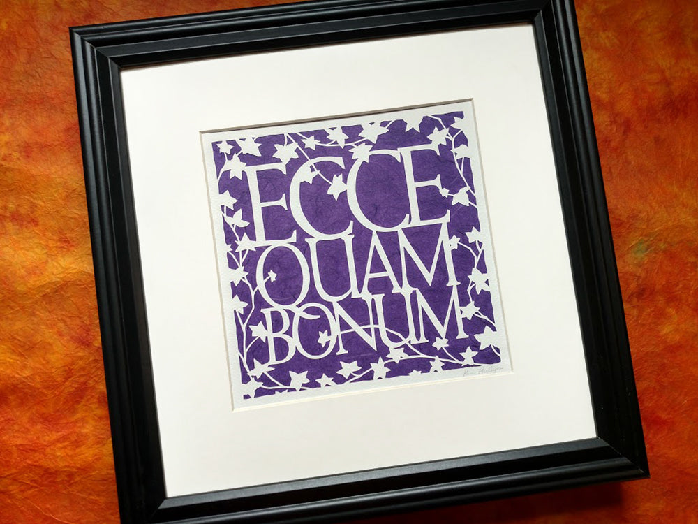 Sewanee Motto "Ecce Quam Bonum" - Paper Cut Art Square